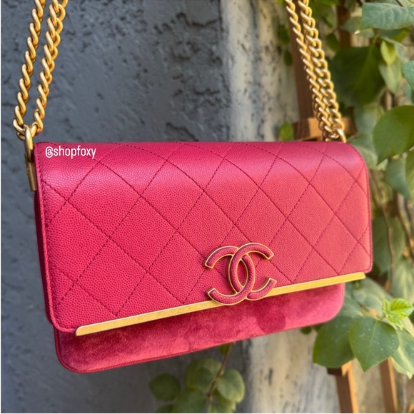 CHANEL Handbags - Chanel Lady Coco Caviar & Suede Leather WOC Crossbody